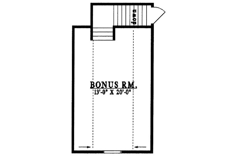 Home Plan - Floor Plan - Upper Floor for Country House Plan #42-438 - 3 bed, 2 bath