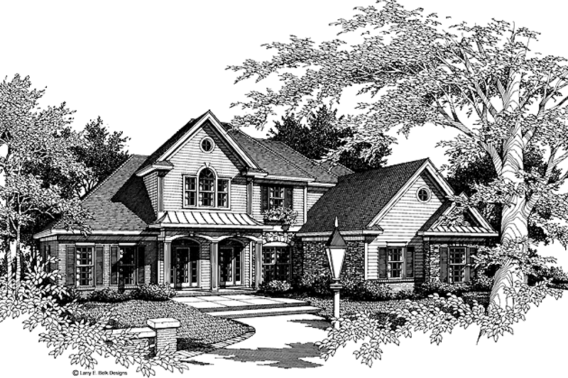 House Plan Design - Traditional Exterior - Front Elevation Plan #952-70