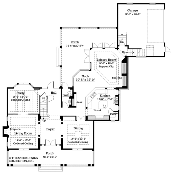Architectural House Design - Classical Floor Plan - Main Floor Plan #930-219