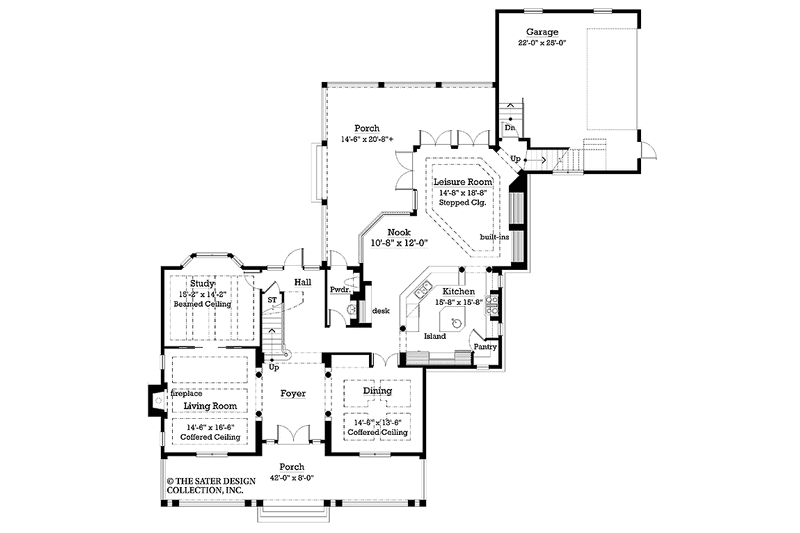 Home Plan - Floor Plan - Main Floor for Classical House Plan #930-219 - 4 bed, 2.5 bath