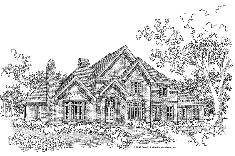 Dream House Plan - Exterior - Front Elevation 3 for Traditional House Plan #929-284 - 4 bed, 3.5 bath