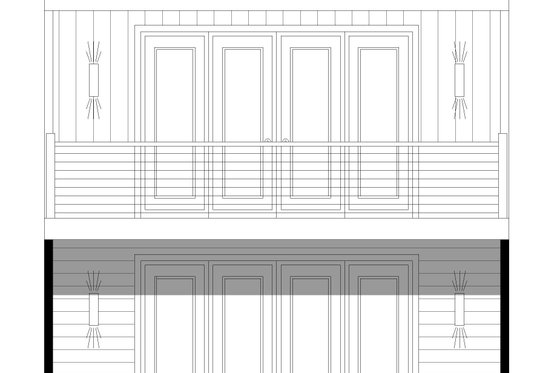 Exterior - Front Elevation 3 for Prairie House Plan #932-742 - 1 bed, 1.5 bath