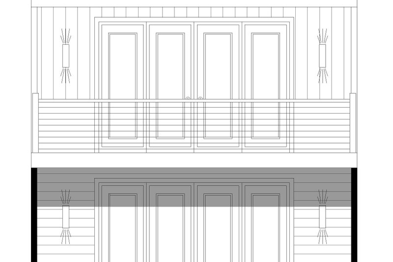 Home Plan - Exterior - Front Elevation 3 for Prairie House Plan #932-742 - 1 bed, 1.5 bath
