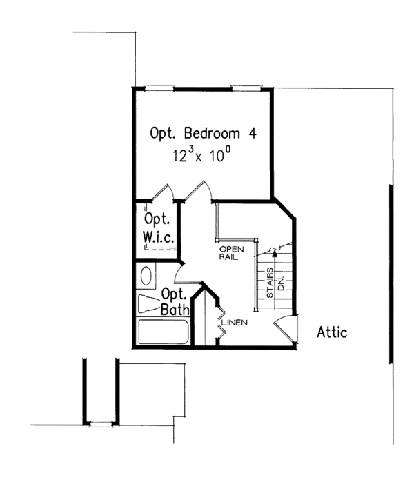 Architectural House Design - Colonial Floor Plan - Upper Floor Plan #927-788