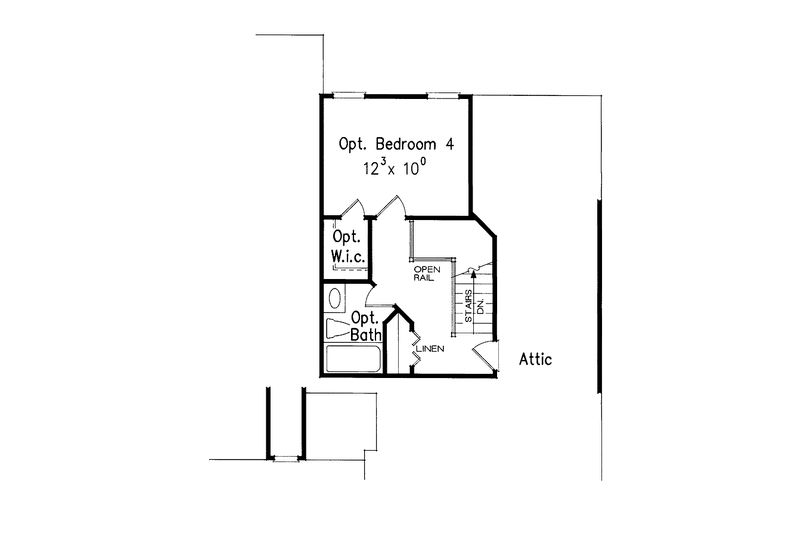House Blueprint - Floor Plan - Upper Floor for Colonial House Plan #927-788 - 3 bed, 2 bath