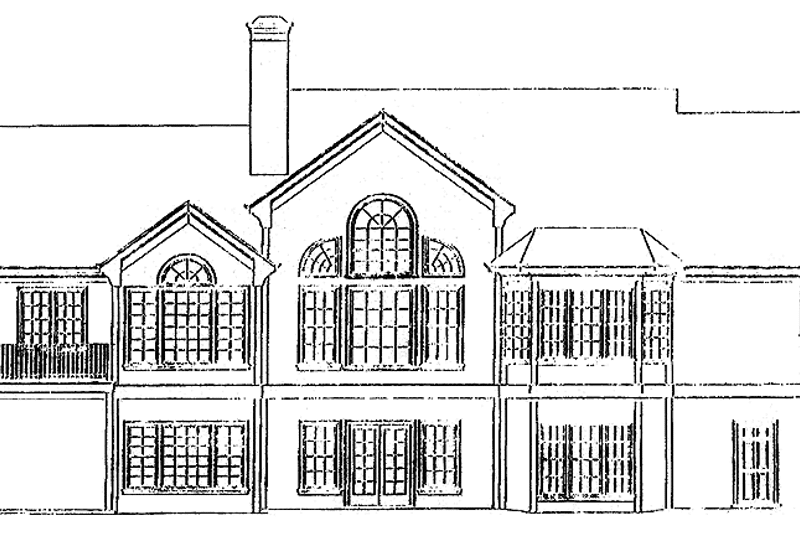 Home Plan - Exterior - Rear Elevation for Country House Plan #429-238 - 3 bed, 2.5 bath