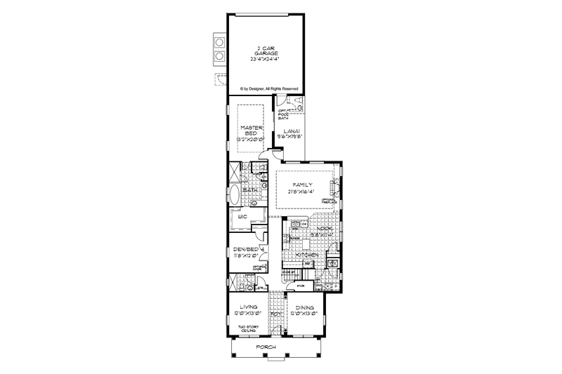 Home Plan - Floor Plan - Main Floor for Classical House Plan #999-153 - 3 bed, 3 bath