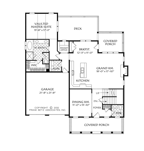 Traditional Floor Plan - Main Floor Plan #927-955