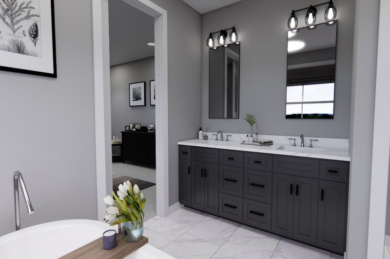 House Blueprint - Interior - Master Bathroom for Farmhouse House Plan #51-1302 - 3 bed, 3.5 bath