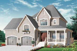 Country Exterior - Front Elevation Plan #23-2441