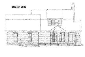 Exterior - Rear Elevation for Country House Plan #929-136 - 3 bed, 2.5 bath