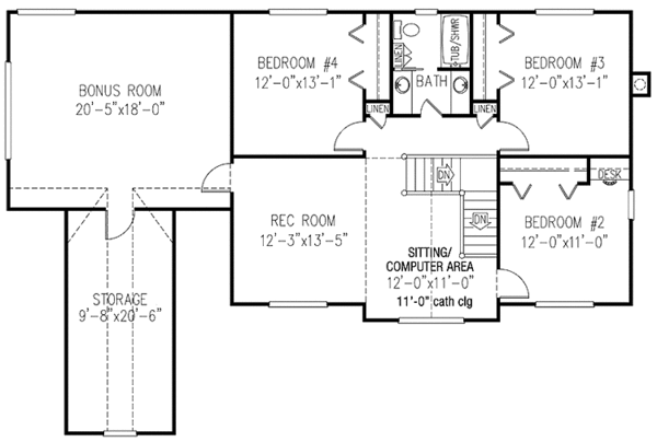 Home Plan - Victorian Floor Plan - Upper Floor Plan #11-277