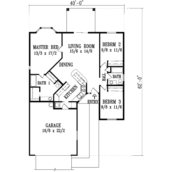 House Plan Design - Adobe / Southwestern Floor Plan - Main Floor Plan #1-1074