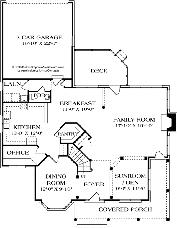 Home Plan - Country Floor Plan - Main Floor Plan #453-520