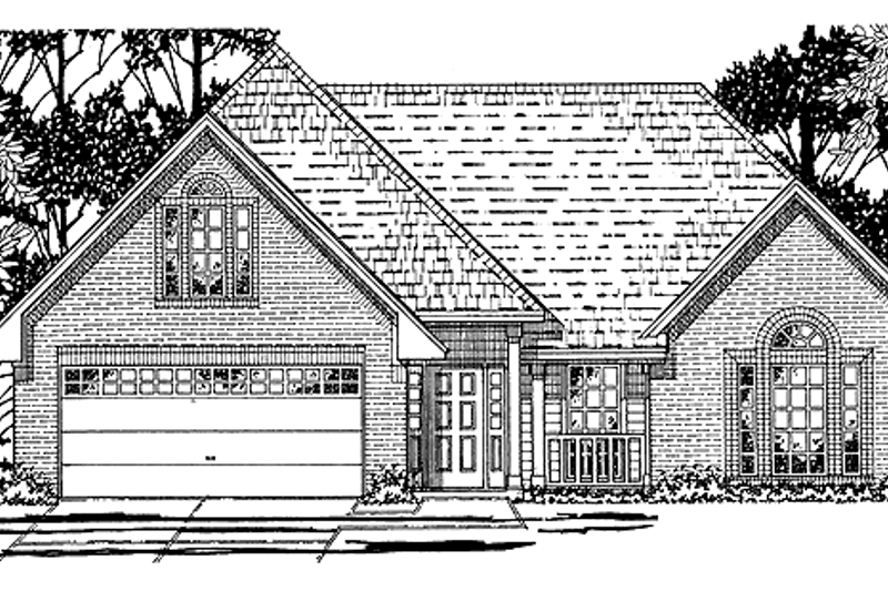 Architectural House Design - Country Exterior - Front Elevation Plan #42-547