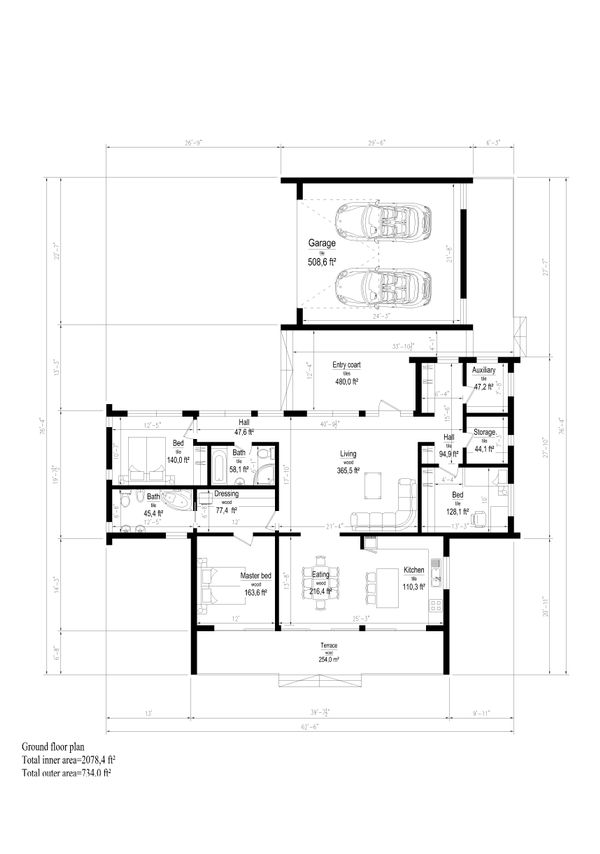 Modern Floor Plan - Main Floor Plan #549-15