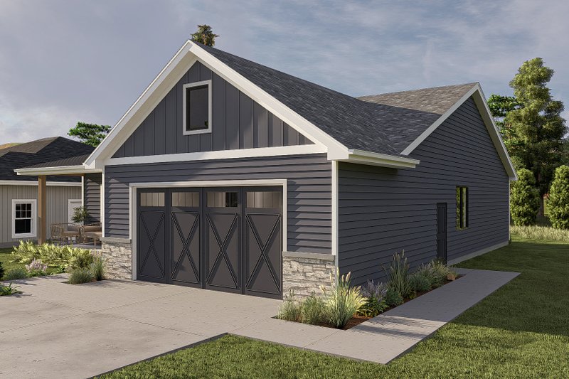 House Blueprint - Exterior - Other Elevation for Modern House Plan #455-419 - 3 bed, 2 bath