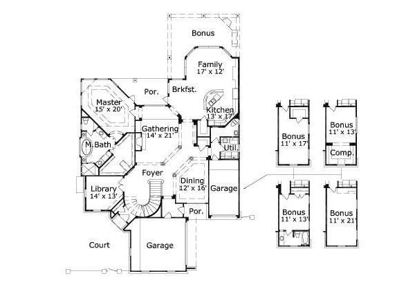 Traditional Floor Plan - Main Floor Plan #411-302