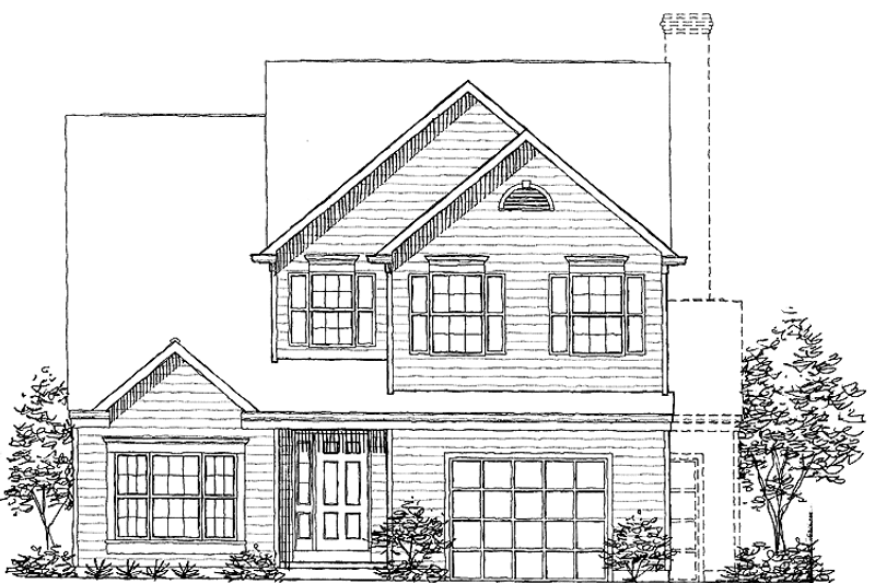 Architectural House Design - Exterior - Front Elevation 3 for Colonial House Plan #320-907 - 4 bed, 2.5 bath