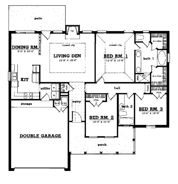 House Plan Design - Country Floor Plan - Main Floor Plan #42-419