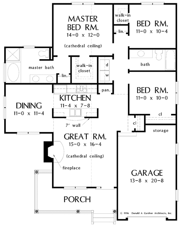 Architectural House Design - Country Floor Plan - Main Floor Plan #929-386