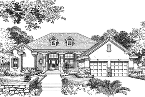 House Plan Design - Mediterranean Exterior - Front Elevation Plan #417-623