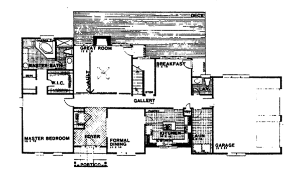 Dream House Plan - European Floor Plan - Main Floor Plan #30-263