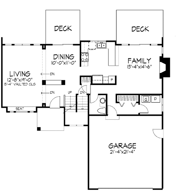 Dream House Plan - Contemporary Floor Plan - Main Floor Plan #320-737