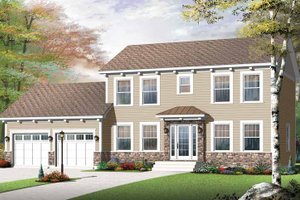 Architectural House Design - Colonial Exterior - Front Elevation Plan #23-2479