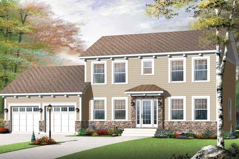 Home Plan - Colonial Exterior - Front Elevation Plan #23-2479