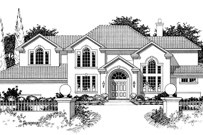 Dream House Plan - Mediterranean Exterior - Front Elevation Plan #472-321