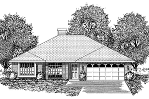 Dream House Plan - Exterior - Front Elevation for Traditional House Plan #40-499 - 3 bed, 2 bath