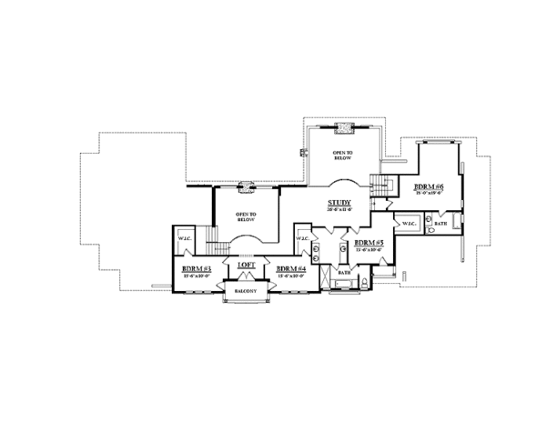 House Blueprint - Craftsman Floor Plan - Upper Floor Plan #937-20
