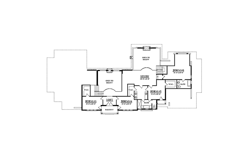 Dream House Plan - Floor Plan - Upper Floor for Craftsman House Plan #937-20 - 6 bed, 4.5 bath