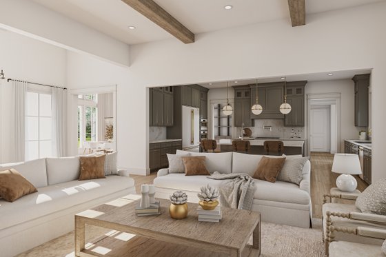 Interior - Family Room for Farmhouse House Plan #430-415 - 4 bed, 3.5 bath