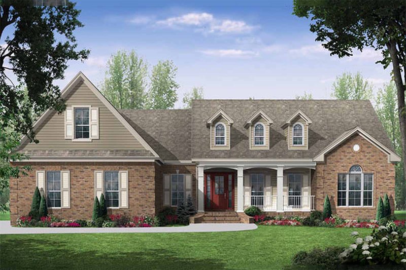 Home Plan - Country style Plan 21-218 front elevation