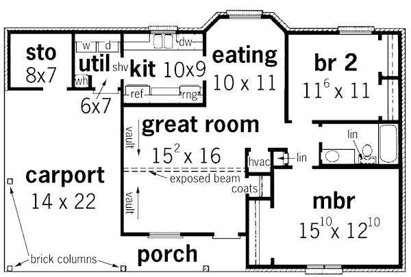 Ranch Floor Plan - Main Floor Plan #16-331