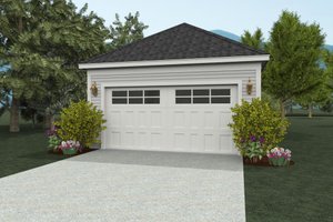 Exterior - Front Elevation 3 for Contemporary House Plan #932-232, 0 bath