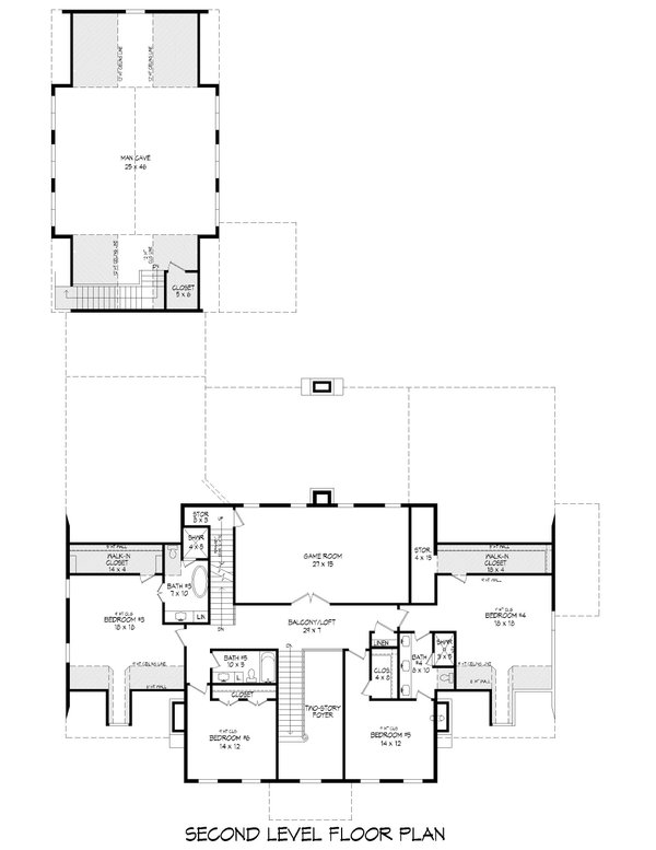 Home Plan - Traditional Floor Plan - Upper Floor Plan #932-449