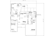 Mediterranean Style House Plan - 3 Beds 2 Baths 1679 Sq/Ft Plan #320-459 
