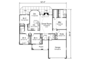 Traditional Style House Plan - 4 Beds 2 Baths 1741 Sq/Ft Plan #57-369 
