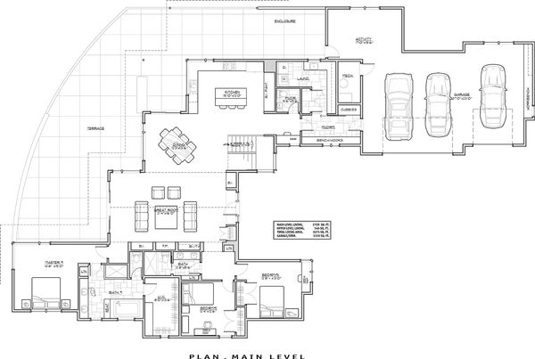 House Design - Contemporary Floor Plan - Main Floor Plan #892-15