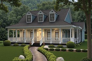 Farmhouse Exterior - Front Elevation Plan #3-253