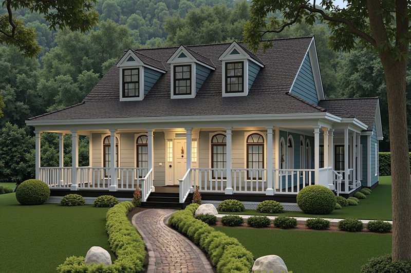 Home Plan - Farmhouse Exterior - Front Elevation Plan #3-253