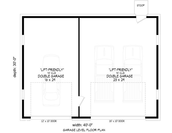 House Blueprint - Floor Plan - Main Floor for Country House Plan #932-1414, 0 bath