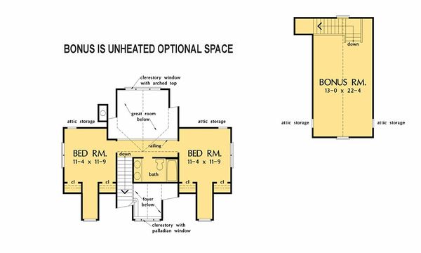 House Plan Design - Country Floor Plan - Upper Floor Plan #929-1062