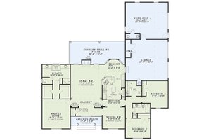 Floor Plan - Main Floor for Ranch House Plan #17-174 - 3 bed, 2.5 bath