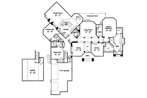 Floor Plan - Main Floor for European House Plan #417-371 - 3 bed, 2.5 bath