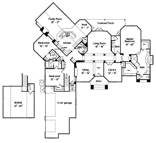 European Floor Plan - Main Floor Plan #417-371