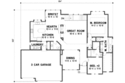 European Style House Plan - 4 Beds 4 Baths 2941 Sq/Ft Plan #67-709 